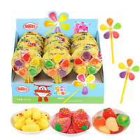 Moulin à vent aromatisé aux fruits bonbons sucette bonbons gommeux pour enfants emballés dans un sac