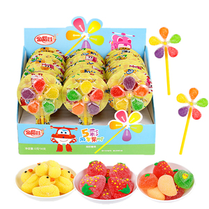 Molino de viento con sabor a frutas Lollipop Candy Gummy Sweets para niños empaquetados en bolsa - Product Image 3