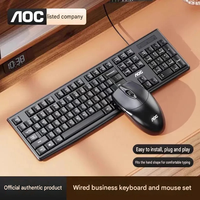 Clavier filaire AOC KM151, 104 touches, USB 2.0, clavier à membrane, faible bruit, résistant aux éclaboussures, pour ordinateur de bureau, ordinateur portable, usage domestique et professionnel