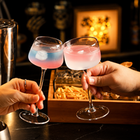 Ensemble de verres à cocktail créatifs, verre à martini, verre à boisson froide haut, verre à vin pour fruits, pour restaurant, bar, vente en gros