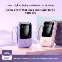 Batterie externe compacte et portable en plastique, grande capacité 20000 mAh, multi-ports, charge rapide, personnalisable avec logo, vente en gros