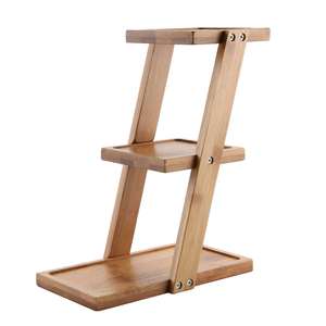 Petit support à plantes <span class=keywords><strong>en</strong></span> bambou à 3 niveaux pour comptoir intérieur, style mi-siècle, <span class=keywords><strong>en</strong></span> bois, pour la maison et le jardin - Product Image 6