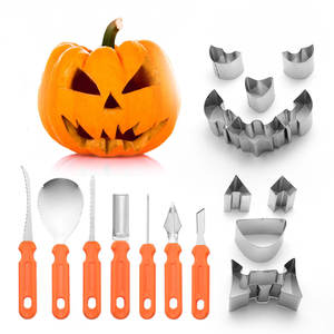 Juego de herramientas para tallar calabazas de Halloween, 7 piezas, cuchillos de acero inoxidable, kit de manualidades reutilizable para decoración de adultos - Product Image 5