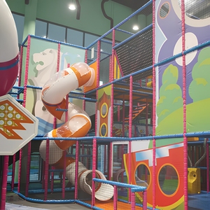 Equipo de Parque Temático Selva Interior para Niños: Pista Interactiva Comercial de Doble Tobogán y Laberintos de Plástico - Product Image 4