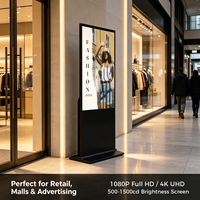 Totem Digital Signage LCD Vertikal 32 Inci yang Dapat Disesuaikan, untuk Penggunaan di Dalam Ruangan dengan Sistem Android untuk Iklan di Mal & Ritel