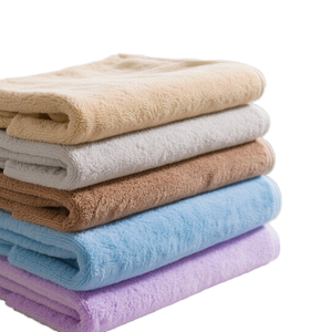 Serviettes de bain en tissu éponge 100% coton, couleur unie, rectangulaires, pour la maison et l'hôtel, lavables en machine, taille adulte, personnalisables - Product Image 1