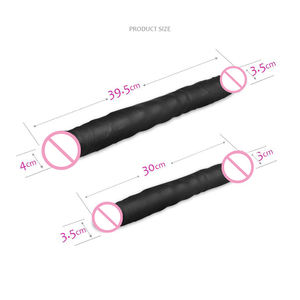 लेस्बियन योनि गुदा प्लग नकली लिंग दोहरे सिर डिल्डो मास्टर के लिए कृत्रिम मुर्गा लंबे डोंग - Product Image 5