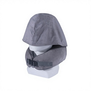 Qualid Ultra Soft Travel Pillow <b>Light</b> Blocking Hoodie Memory Foam Strong Neck Support Cooling Guaranteed Comfortable <b>Sleep</b> Bed - Product Image 1