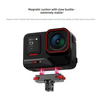 Compatible avec YI Ace Pro 2, base métallique à dégagement rapide magnétique pour accessoires de caméra d'action Insta360 X5/X4 Air, fabriqué en Chine