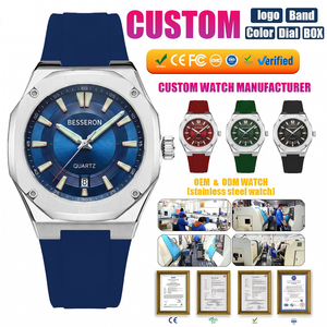 Proveedor de Relojes OEM, Reloj Deportivo de Cuarzo para Hombre, de Lujo, con Esfera Luminosa, Caja de Acero Inoxidable, Correa de Goma, Personalizable con su Logotipo - Product Image 1