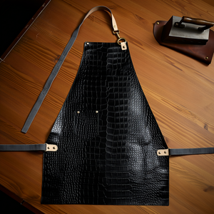 ผ้ากันเปื้อนสำหรับงานเชื่อมหนังจระเข้ทนความร้อนและเปลวไฟทนความร้อนได้ดีจากโรงงาน - Product Image 6