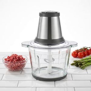 Picadora de Carne Eléctrica de Vidrio de 3 L de Buena Calidad, Fácil de Limpiar, 2 Velocidades, para Uso Doméstico y en Restaurantes, Preparación de Albóndigas - Product Image 5