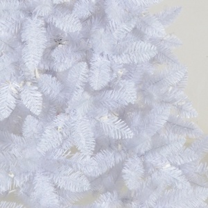 Longstar PVC White Artificial <b>Christmas</b> Tree 6ft Full Hinged Foldable Metal Stand Indoor Outdoor Holiday <b>Decoration</b> with Lights - Product Image 2