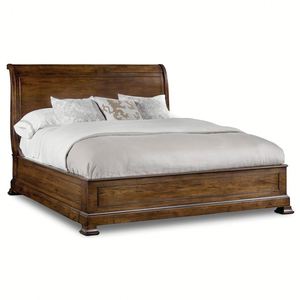 American Style <b>White</b> Solid Wood Carved <b>Bed</b> <b>Frame</b> with Ornate Headboard, Queen/<b>King</b> Size Bedroom Furniture - Product Image 1