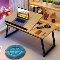 Bureau d'ordinateur pliable pour lit, table d'étude pour étudiant, petit bureau de sol pour dortoir, nouveauté