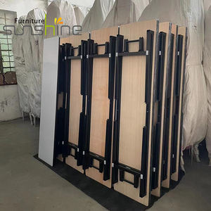 Классические прямоугольные металлические деревянные банкетные складные ножки для зала - Product Image 6