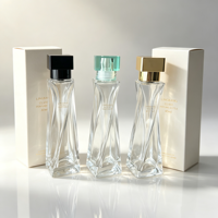 Flacon de parfum de luxe 40 ml en stock, nouveau design, flacon de parfum en verre avec vaporisateur, boîte et sac personnalisés