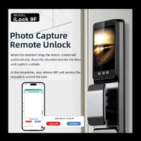 Cerradura de Seguridad para Puerta de Vidrio TIMY A8 con Huella Dactilar, Reconocimiento Facial, Tarjeta RFID, Control por Aplicación, Cámara Integrada, Aplicación Tuya