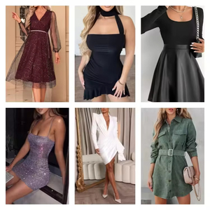 Vestidos de Mujer Estampados de Manga Corta, Casuales, Elegantes y Retro para el Verano, Envío Aleatorio - Product Image 4