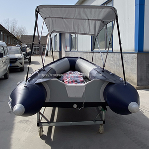 6 personnes Plancher en bois Pvc Bateau d'assaut gonflable Vitesse Yacht Dinghy Kayak Canoë - Product Image 4