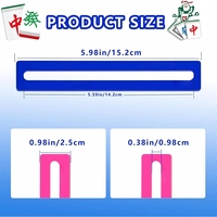 4 cartes pour Mahjong, règle de détection de lignes en acrylique, accessoire américain
