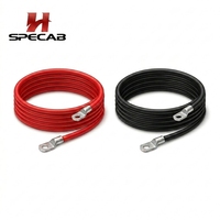 Câble de batterie pré-coupé 35 mm² résistant aux intempéries avec cosses M8 serties, double isolation pour station d'alimentation portable extérieure CE