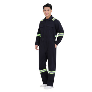 Logo kustom UV kemeja celana kargo pakaian kerja seragam kain pakaian kerja 2 potong seragam kerja dengan pita reflektif - Product Image 6