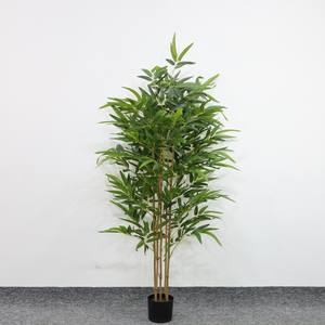 Pianta verde artificiale falso vaso di bambù grande decorazione per pavimento interno ricco di bambù Bonsai grande paesaggio di piante verdi - Product Image 2