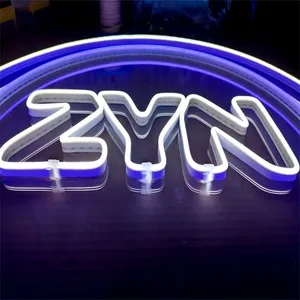 Özel Led Neon burcu boğa açık ZYN Logo dükkanı Bar barbekü açık güneş Anime Tomi yapılan 3d lamba dondurma koni dekoratif işaretler müslüman