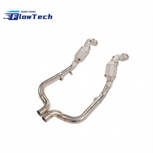 ท่อดาวน์ไปป์เพิ่มประสิทธิภาพสำหรับ Porsche Panamera 970 970.1 970.2 3.0T V6 Twin Turbo ผลิตจากสแตนเลส 304 เชื่อมแบบ TIG ติดตั้งได้โดยตรง - Product Image 1
