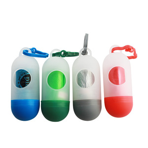 Distributeur de sacs à déjections pour animaux de compagnie en plastique transparent, portable et écologique, pour le nettoyage en extérieur, fournitures pour chiens et chats - Product Image 1