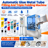 Machine automatique de remplissage, pliage et scellage de tubes métalliques en aluminium pour cosmétiques, dentifrice, pommades et colle silicone