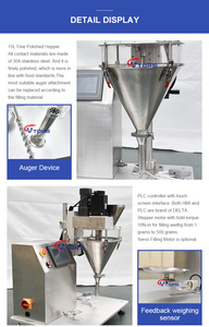 Maquina de llenado de tornillo de barrena de essentias de mestorio de llenado de polvo de alta presisi - Product Image 4