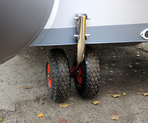 Ruedas de plataforma de popa de barco de acero inoxidable Rueda de espuma de PU negra Piezas y accesorios de capacidad de 300 libras - Product Image 6