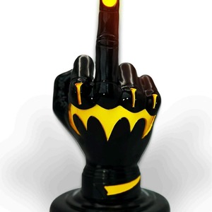 Allude Designs - Estatua de Dedo Medio con Luces LED, Resina Negra y Dorada, Decoración Luminosa para Sala de Estar, Regalo Novedoso - Product Image 5