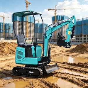 Mini-excavatrice de 1,2 tonne, petite pelle sur chenilles avec moteur EPA, compacte et hydraulique, pour jardin, ferme et construction - Product Image 1