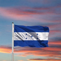 Drapeau du Honduras personnalisé en polyester 68D de haute qualité, bannière extérieure en gros 3x5ft (90x150cm)