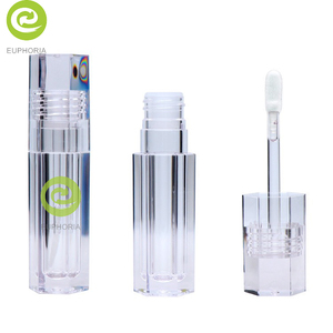 Tubo de brillo de labios transparente hexagonal, tubo de lápiz labial líquido, embalaje personalizado - Product Image 6