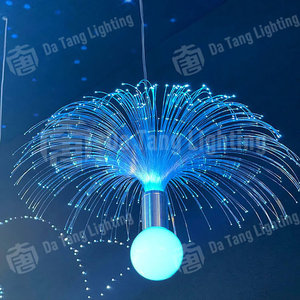 Lámpara Colgante de Fibra Óptica con Forma de Medusa, Colorida, con Clasificación IP65, Luz LED Decorativa para Fiestas Navideñas, Decoración Interior y Exterior - Product Image 6