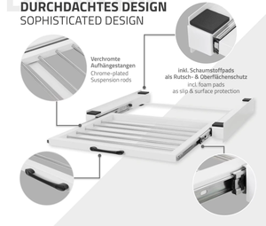 <span class=keywords><strong>Kit</strong></span> de <span class=keywords><strong>superposition</strong></span> universel pour lave-linge et sèche-linge avec sangles de fixation Support universel avec corde <span class=keywords><strong>à</strong></span> linge extensible - Product Image 6
