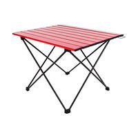 K.D. Table de camping pliable en aluminium léger et durable, moderne, entièrement en aluminium - Meuble d'extérieur portable pour barbecue et cour