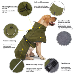 Chaqueta para Perro, Abrigo de Invierno Cálido, Reflectante e Impermeable, Diseño Cortavientos de Poliéster para Razas Pequeñas <span class=keywords><strong>y</strong></span> Grandes - Product Image 3