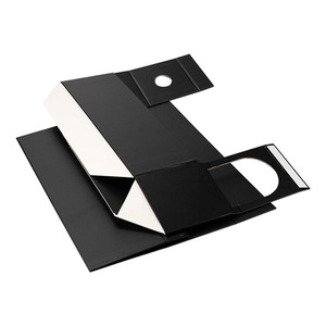 Bestyle Sang Trọng Đen Matte Cứng Nhắc Tùy Chỉnh Gấp Nam Châm Hộp Giấy Chai Rượu Vang Hộp Bao Bì - Product Image 6