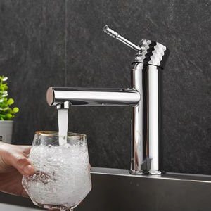 Diamant coupe <span class=keywords><strong>joint</strong></span> salle de bain bassin <span class=keywords><strong>robinet</strong></span> monotrou poignée Chrome navire évier pont monté <span class=keywords><strong>robinet</strong></span> pour vanité métal Pop up vidange - Product Image 1