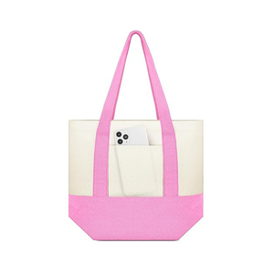 Bolso de punto para mujer, bolsa de almacenamiento de hilo, bolsa de proyecto tejida de algodón con bolsillos para viaje <span class=keywords><strong>y</strong></span> ganchillo - Product Image 1