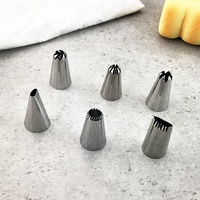 Yosen Umweltfreundliche, Ungiftige Edelstahl 6-teilige Spritztüllen-Sets, Gebäck-Dekorationstüllen und Kupplungen für Kuchen und Desserts