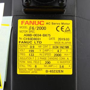 Suministro Confiable de Motor Servo FANUC A06B-0034-B675, Motor para Máquina CNC, Sistema de Equipos de Automatización Industrial - Product Image 4