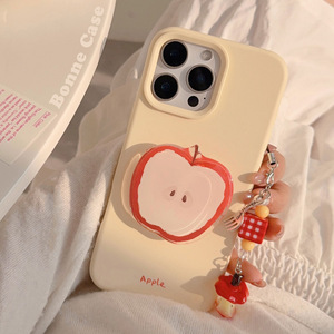 สีแดงสำหรับเคสโทรศัพท์ซิลิโคน TPU แนว Apple สำหรับ iPhone 15 14 13 <span class=keywords><strong>iPad</strong></span> Pro 16พร้อมกริปและจี้ฤดูร้อน14 - Product Image 4