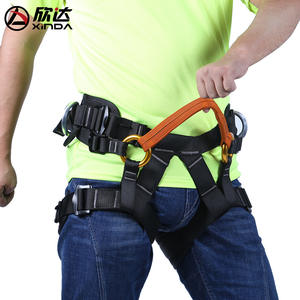 Cinturón de seguridad para escalada en árboles Xinda, capacidad de carga de 500 kg, 4 anillas en D, acolchado en la cintura, para rápel al aire libre y trabajos en altura. - Product Image 2