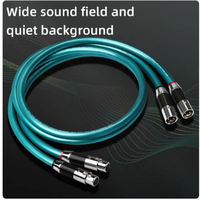 Câble audio XLR en fibre de carbone 8N OCC haute performance, 2XLR femelle vers mâle, gaine en PVC verte pour microphone Hi-Fi, mélangeur, projecteur